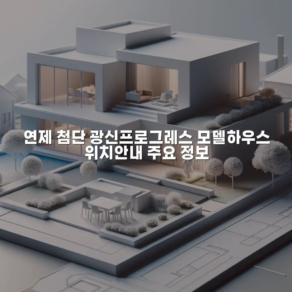 연제 첨단 광신프로그레스 모델하우스 위치안내
